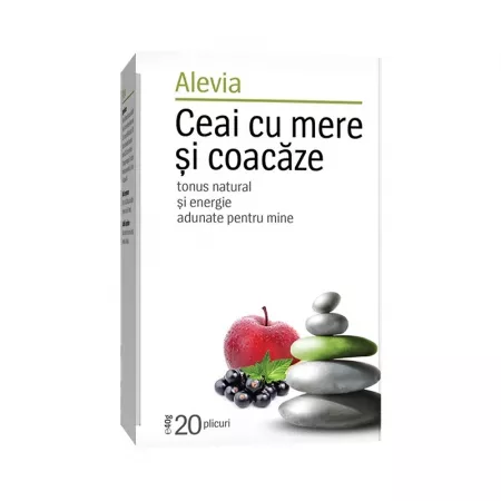 Alevia ceai cu mere si coacaze, 20x40g
