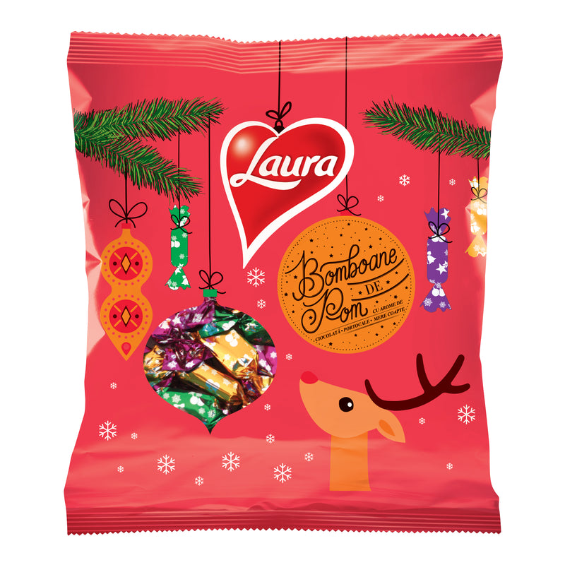 Laura Bomboane de pom cu arome de ciocolata, portocale si mere coapte 184g