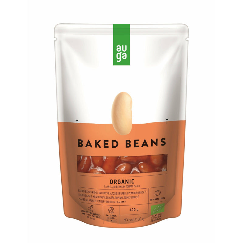 Auga fasole boabe in sos tomat, bio, 400 g