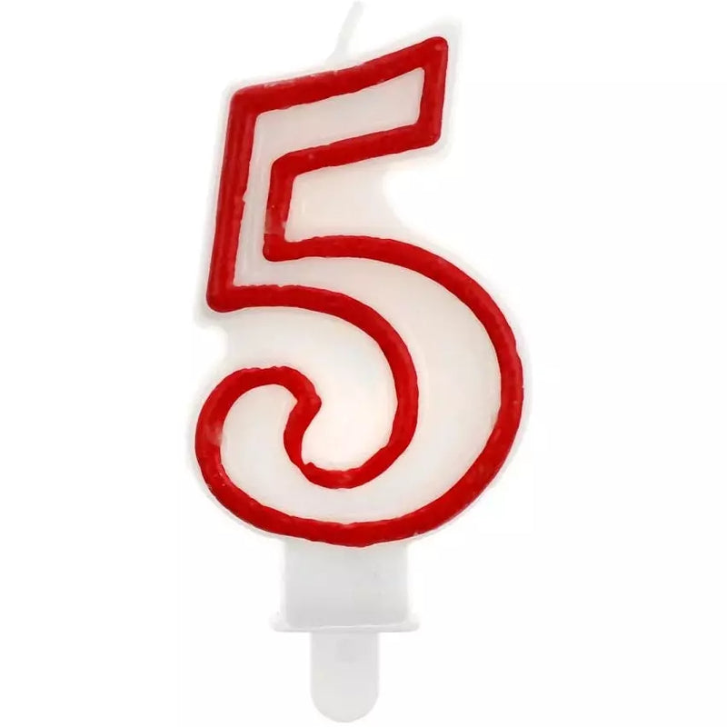 Lumanare aniversare, cifra 5