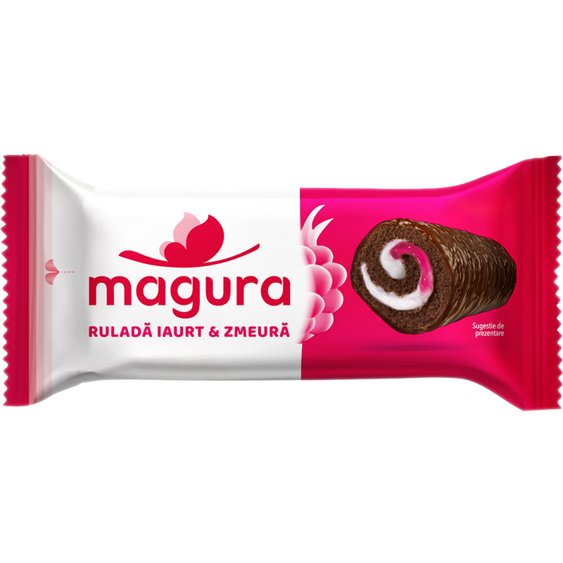 Magura prajitura cu 16% crema de iaurt si zmeura, 35g