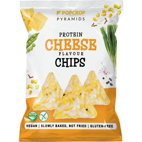 Popcrop chpsuri cu proteina de mazare si cu aroma de branza si ceapa, 60g