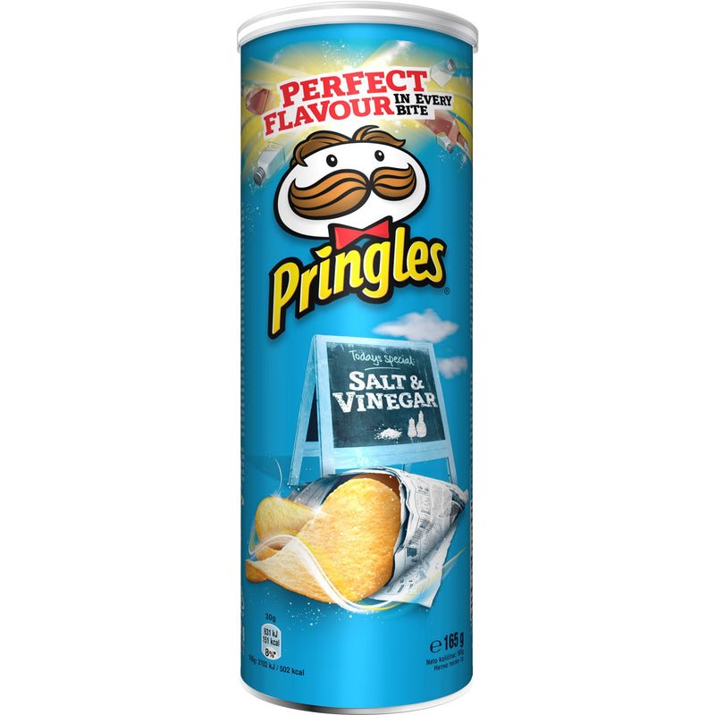 Pringles snacks savuros cu gust de sare si otet, 165GR