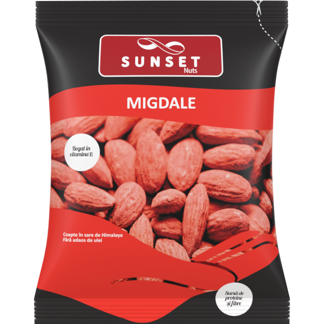 Sunset Migdale coapte in sare de Himalaya, 50g