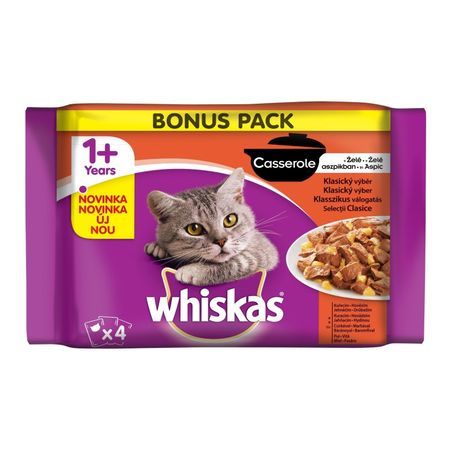 Whiskas selectii plic, 4*85g