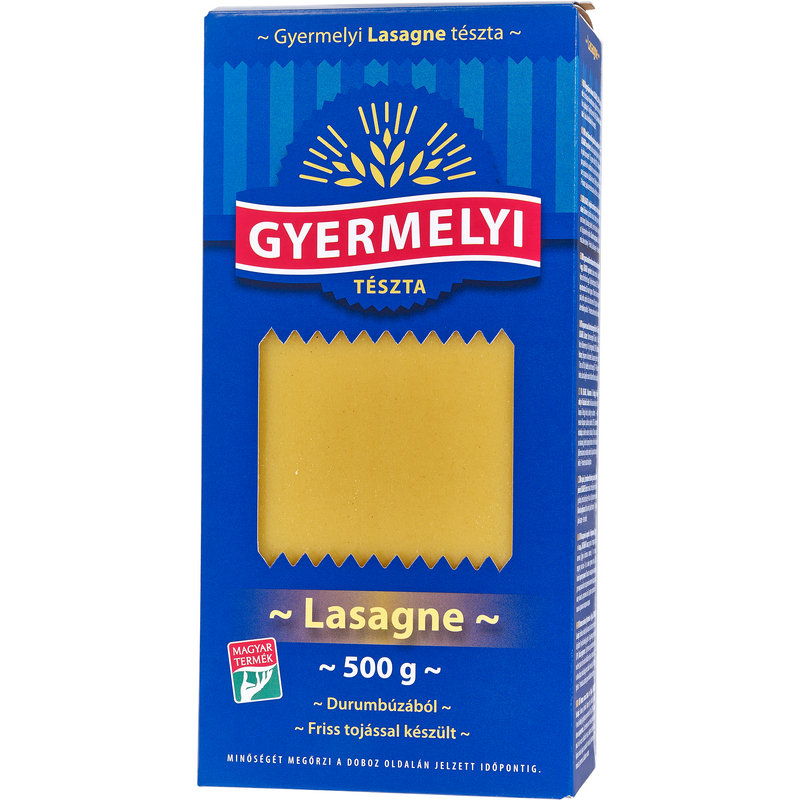 Gyermelyii lasagne 4 oua, 500g