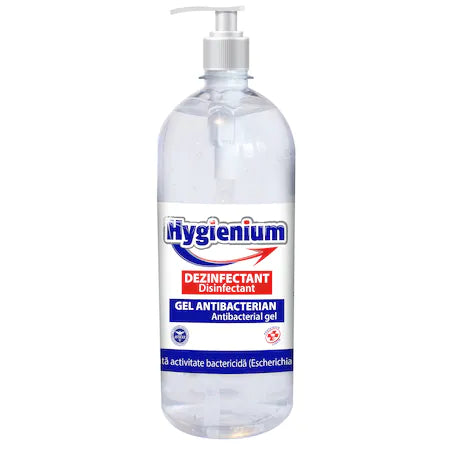 Gel dezinfectant pentru maini Hygienium, cu 70 % alcool, efect antibacterian, 1000 ml