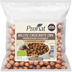 Bilute crocante din multicereale BIO + ciocolata cu lapte, 125 g