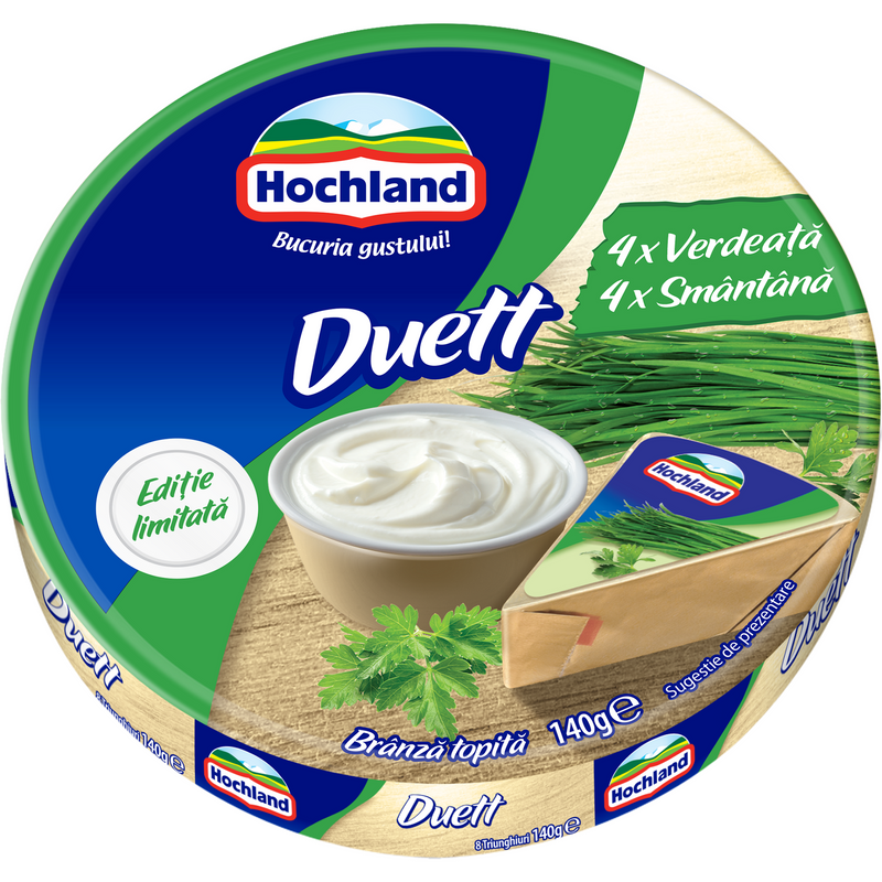 Hochland  B.T.T. Duet cu Smantana si Verdeata, 140g