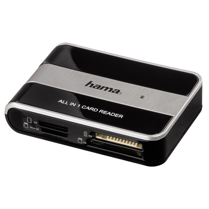 Hama cititor de carduri "All in 1" USB 2.0, negru/argintiu