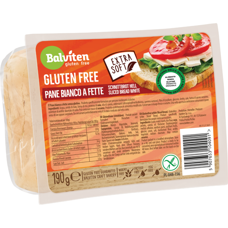 Balviten paine feliata alba fara gluten, 190g