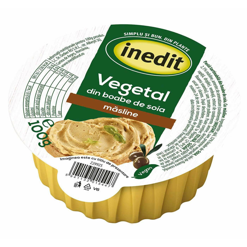INEDIT Vegetal din boabe de Soia cu Masline, 100g