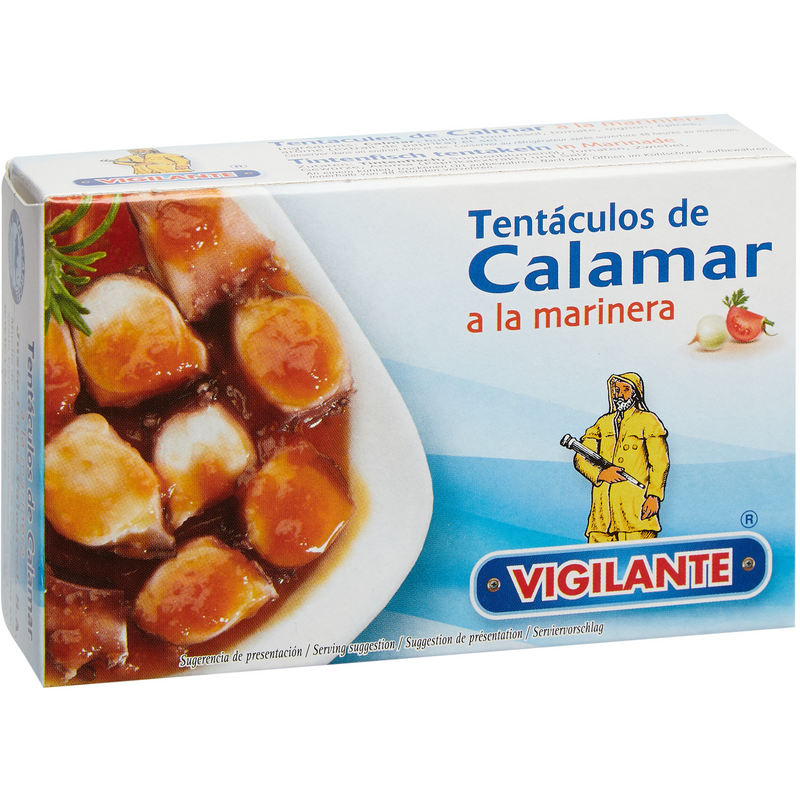 Tentacule de calamar in sos marinat conserva 115g, Vigilante