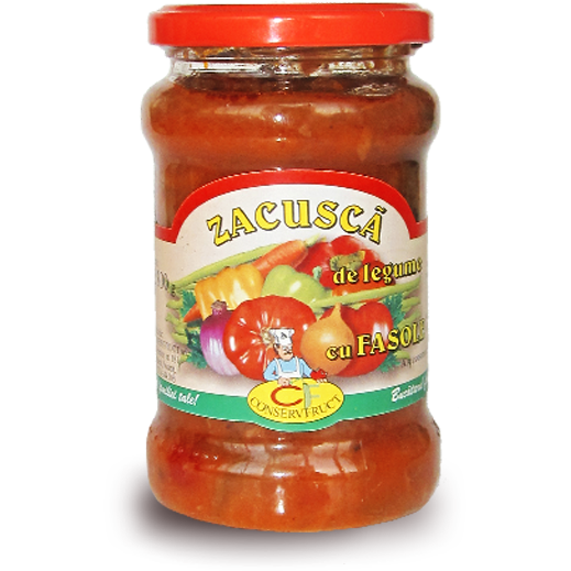 Conservfruct zacusca de legume cu fasole, 300 g