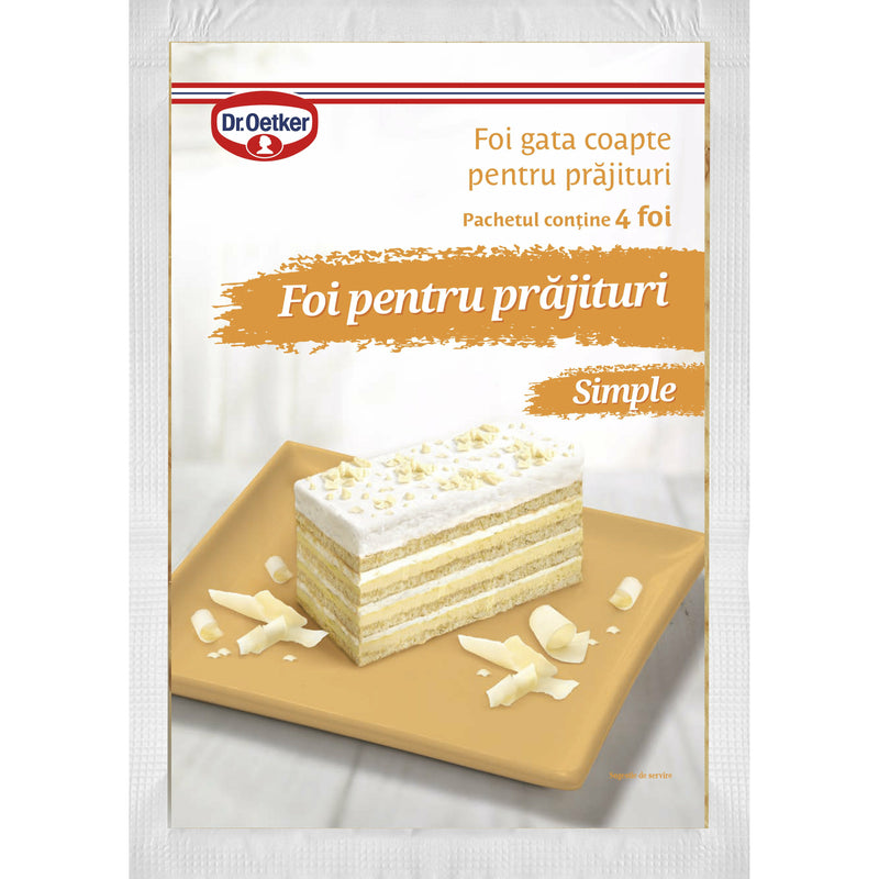Dr.Oetker Foi Simple pentru Prajituri, 440g