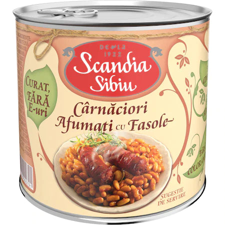 Scandia Sibiu Carnaciori afumati cu fasole, 400g