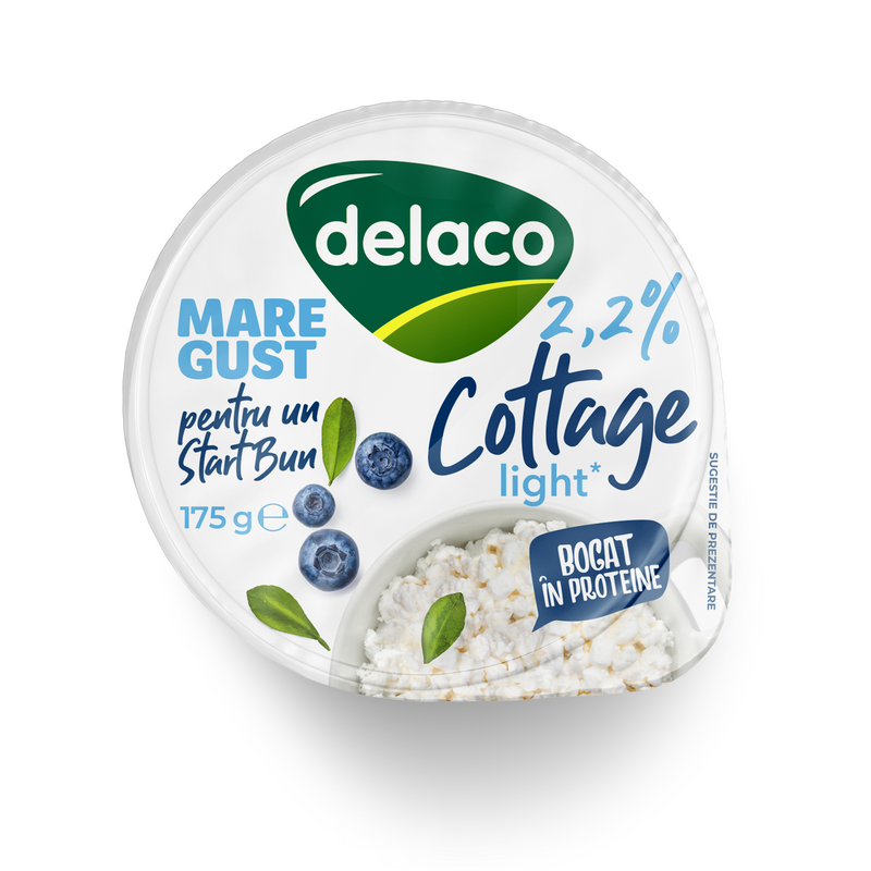 Delaco branza cottage light 2.2% grasime 175g