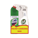 Pachet curatenie Domestos dezinfectant gel 750ml + Cif spray bucatarie 750ml