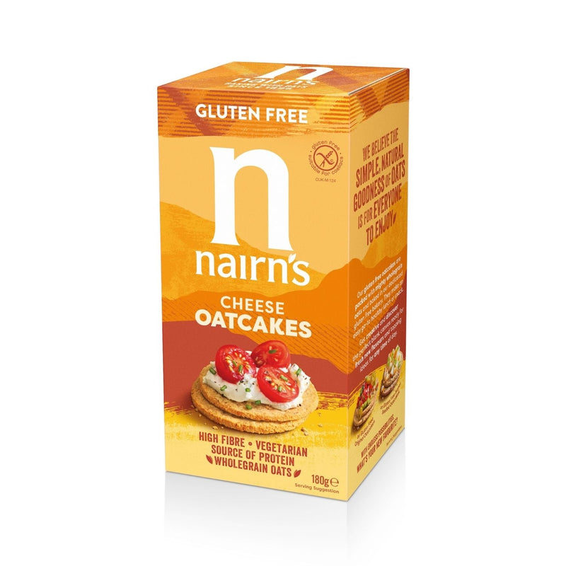 Nairns painici (turtite) fara gluten din ovaz integral cu branza, 180g