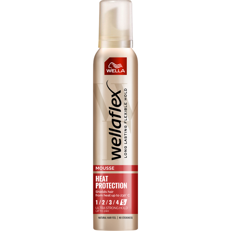 Wellaflex mousse heat protection 5-ultra strong fixare, 200ml