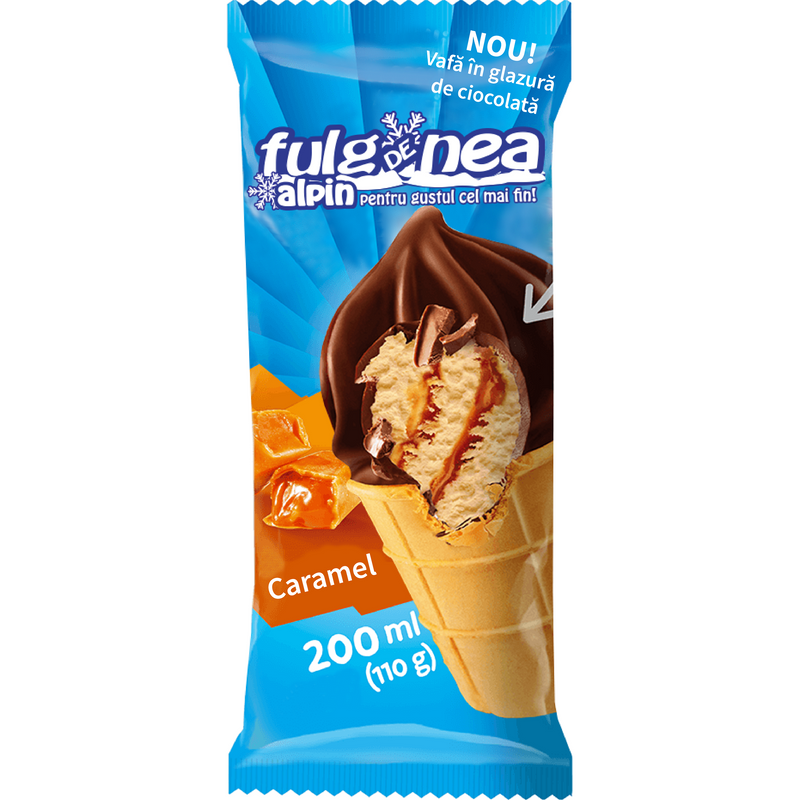 Fulg de nea inghetata wafa caramel, 110 g
