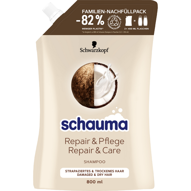 Schauma POUCH Repair & Care sampon rezerva, 800ml