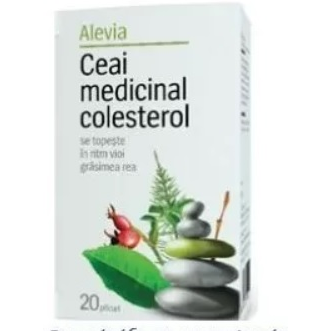 Alevia ceai medicinal colesterol, 20x36g