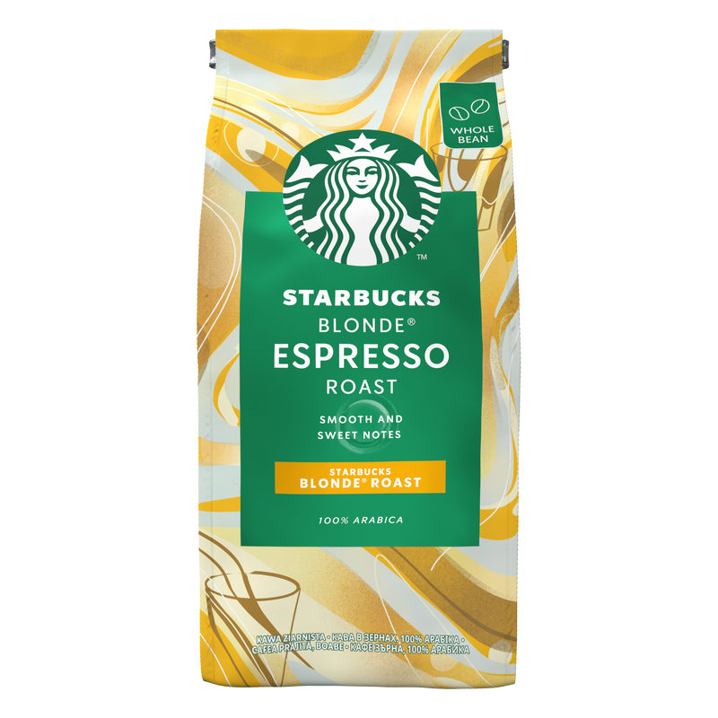 Starbucks Blonde Espresso Roast, prajire usoara, cafea boabe, punga 200g