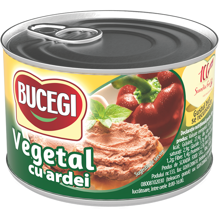 Bucegi Vegetal cu ardei, 200g