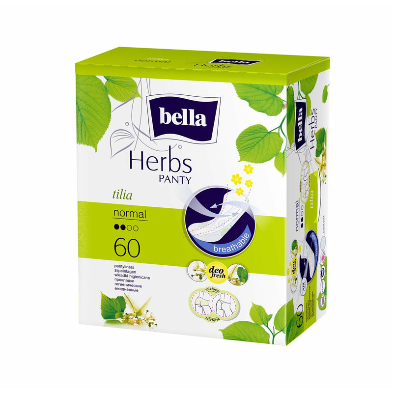 Bella Herbs Panty Absorbante zilnice Floare de tei Mixform, 60 bucati