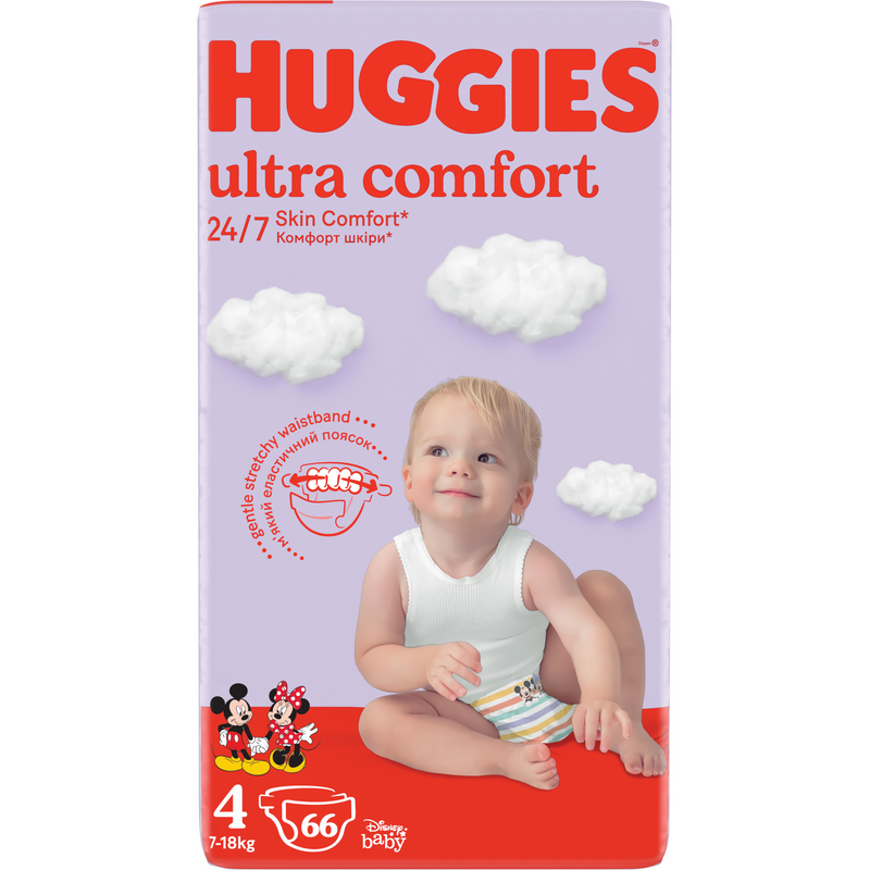 Scutece Huggies Ultra Comfort Mega marimea 4, 8-14 kg, 66 buc