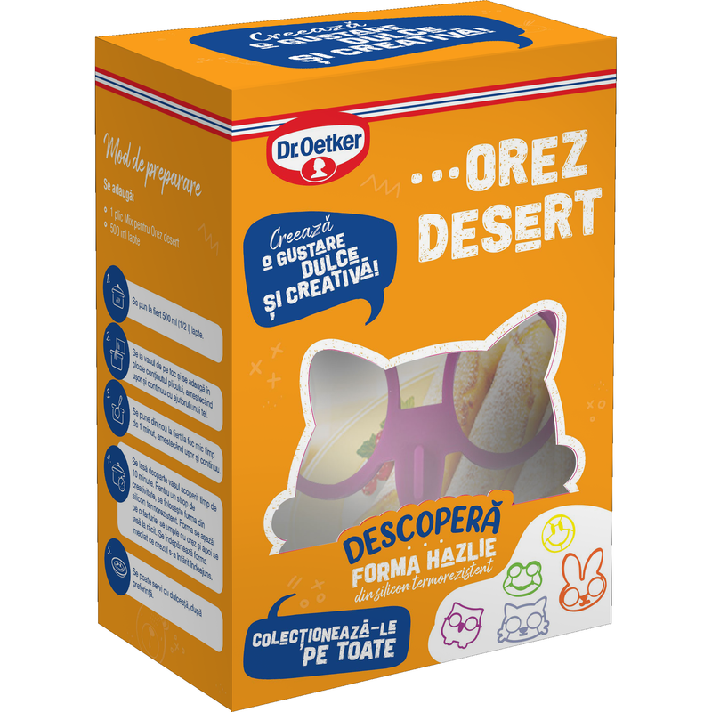 Dr.oetker orez caise 1+orez vanilie 1+forma