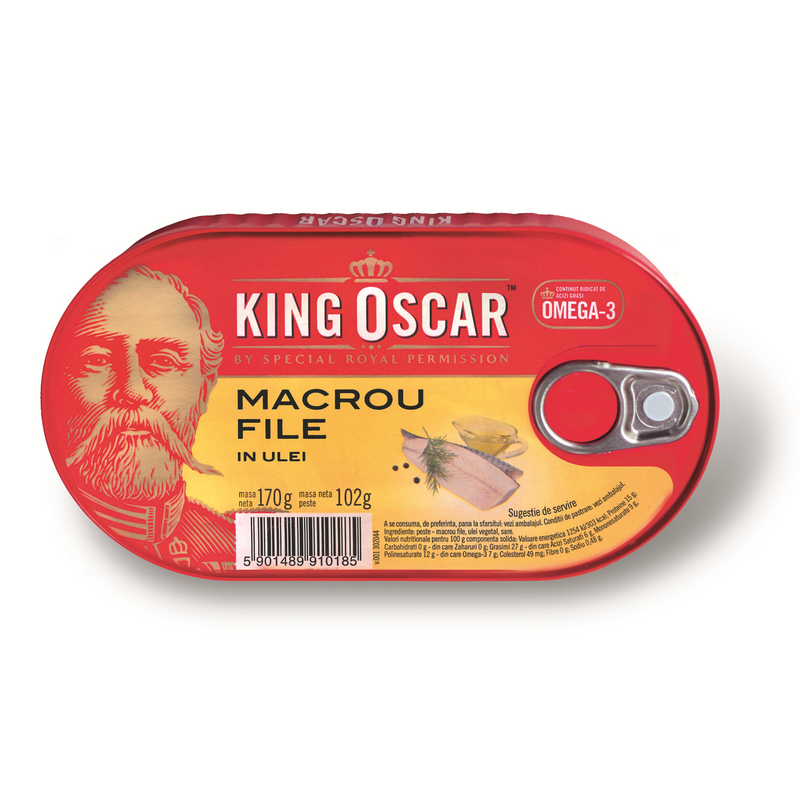 King Oscar-macrou in ulei, 170g