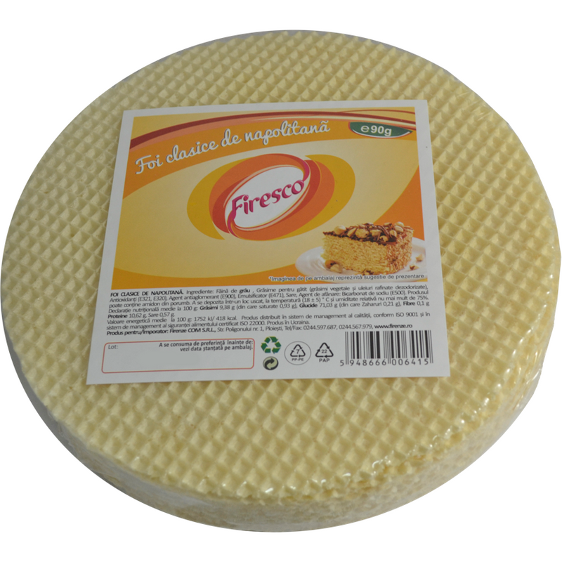 Firesco foi napolitane forma rotunda, 90g