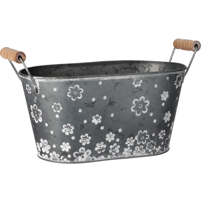 Ghiveci oval din metal FZ1001070