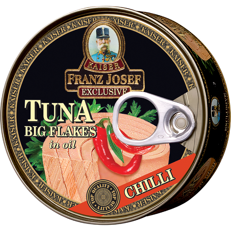 KFJ Ton bucati in ulei + chilli, 170g