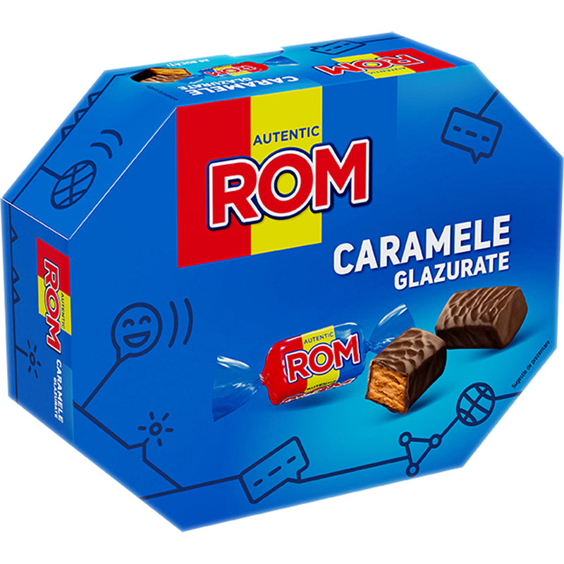 Rom caramele cu interior (85%) cu rom si glazura de cacao, 195g