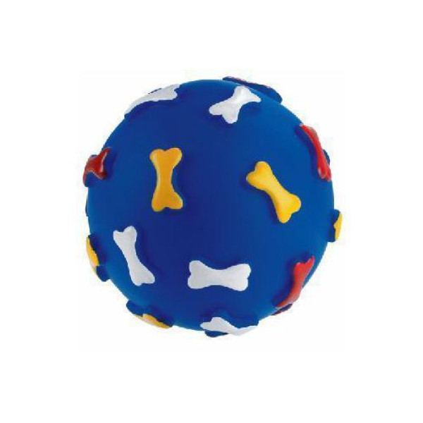 Jucarie minge cu oase Dog Toys, 6.5 cm