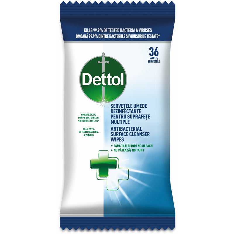 Dettol servetele dezinfectante suprafete original, 36 bucati
