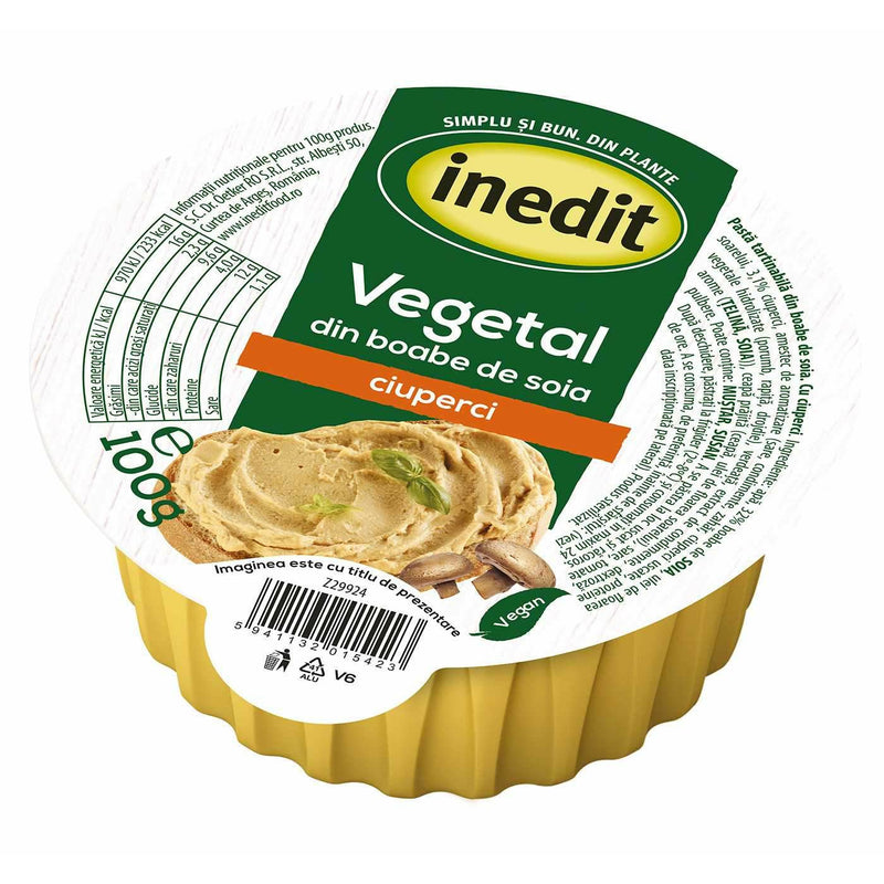 INEDIT Vegetal din boabe de Soia cu Ciuperci, 100g