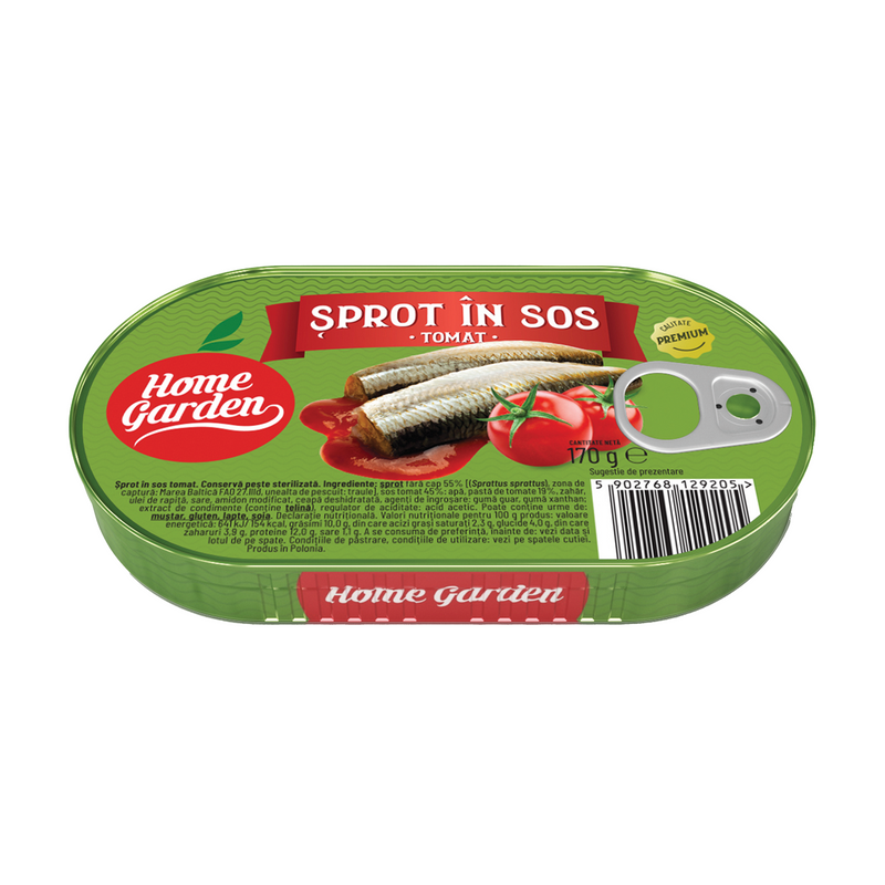 Home Garden sprot in sos tomat, 170gr
