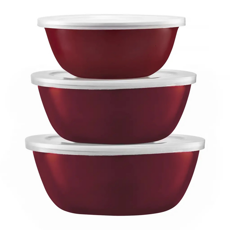 Set boluri 0,56, 1,45 L plastic visiniu, 6 bucati