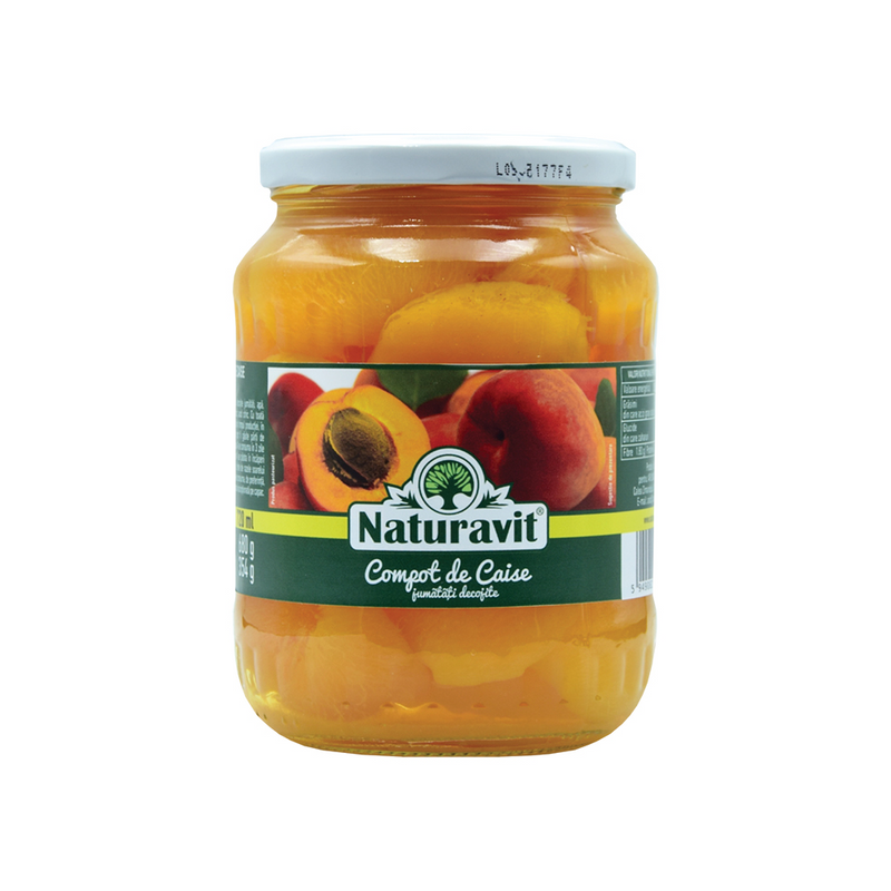 Naturavit compot de caise decojite, 720 ml