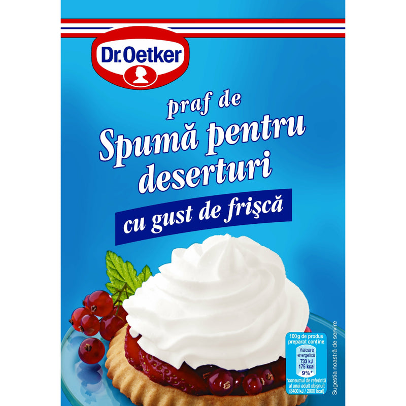 Dr.Oetker praf de spuma pentru deserturi cu gust de frisca, 48g