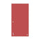 DONAU elválasztó, kártya, 1/3 A4, 235x105mm, 100db, piros
