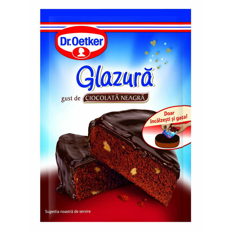 Dr.Oetker Glazura cu gust de Ciocolata Neagra, 100g