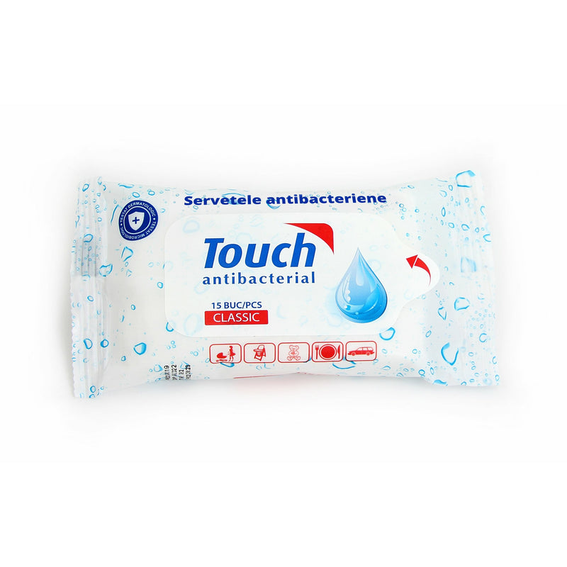 Touch Servetele antibacteriene clasic, 15 bucati