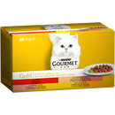 GOURMET GOLD bucati de carne in sos, hrana umeda pentru pisici, 4 x 85 g