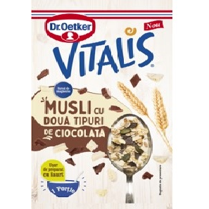 Dr.Oetker musli cu 2 tipuri de ciocolata, 40 g