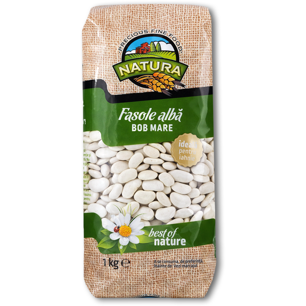Natura fasole alba bob mare, 1 kg